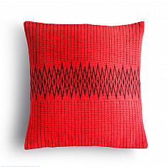 Home And Living | Handwoven Andean Red and Black Tribal Cushion Cover