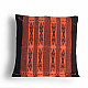 Shop Handwoven Japfu Orange and Black Tribal Cushion Cover