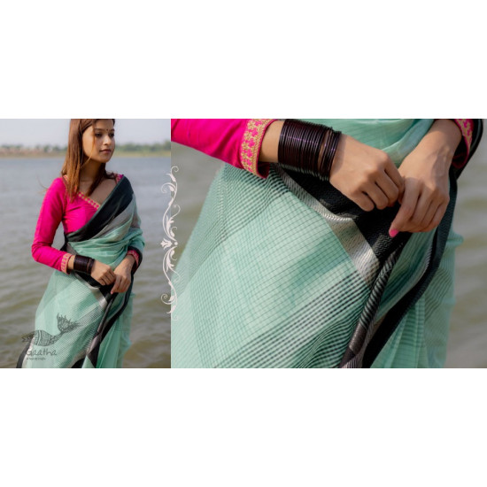 shop Maheshwari Handloom Cotton Silk Saree - light green