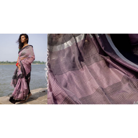 shop Maheshwari Handloom Cotton Silk Saree - purple 