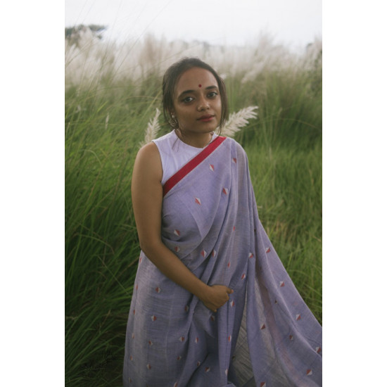 handloom saree- jamdani weaving in cotton saree