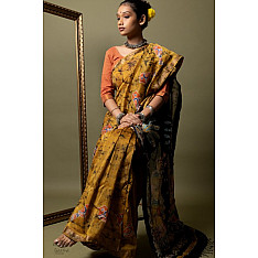 Kamya . काम्या ~ Batik Handloom Silk Cotton Saree - Yellow