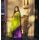 Silk cotton handloom saree - Parrot Green