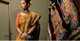 Kamya . काम्या ~ Batik Handloom Silk Cotton Saree - Yellow