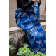 dabu hand block printed cotton silk indigo saree 