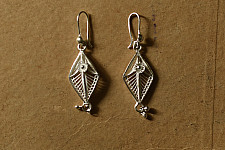 Shashi | Filigree Silver Earring ~ Dimond Shape