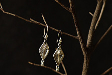 Shashi | Filigree Silver Earring ~ Dimond Shape