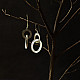 Shop Handcrafted Silver Earring - Overlap Round Rings 