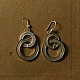 Shop Handcrafted Silver Earring - Overlap Round Rings 