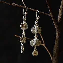 Shashi | Filigree Silver Earring - Peacock Feather
