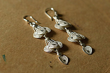 Shashi | Filigree Silver Earring - Peacock Feather