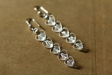 Shashi | Handcrafted Filigree Silver Earring - Heart Shape