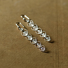 Shashi | Handcrafted Filigree Silver Earring - Heart Shape