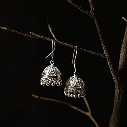 Shashi | Filigree Crafted Silver Jhumka Earring 