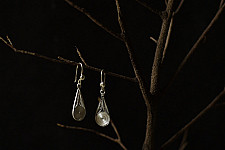 Shashi | Filigree Silver Earrings - Drop Shape
