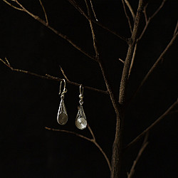 Shashi | Filigree Silver Earrings - Drop Shape