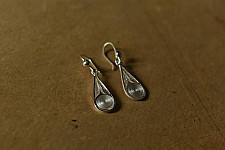Shashi | Filigree Silver Earrings - Drop Shape