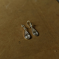 Shashi | Filigree Silver Earrings - Drop Shape