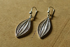 Shashi | Filigree Silver Earrings - Leaf Shape