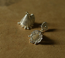 Shashi | Filigree Silver Earring - Jhumka