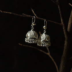 Shashi | Filigree Handcrafted Silver Earring - Jhumka