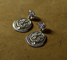 Shashi | Filigree Silver Earring - Round Dangler