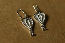 Shashi | Filigree Silver Earring - Heart Shape