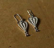 Shashi | Filigree Silver Earring - Heart Shape