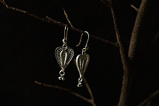 Shashi | Filigree Silver Earring - Heart Shape