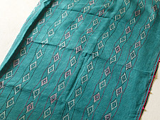 Block Printed Kota Cotton | Hand Embroidered Saree