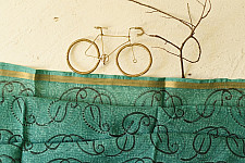 Block Printed Kota Cotton | Kota Doria Dupatta - (Options - Yellow, Indigo, Green, Purple)