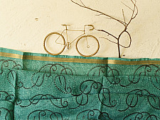 Block Printed Kota Cotton | Kota Doria Dupatta - (Options - Yellow, Indigo, Green, Purple)