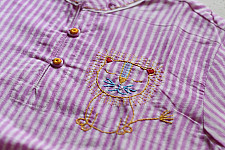 Little Karigari | Pure Cotton Embroidered - Stripe Shirt