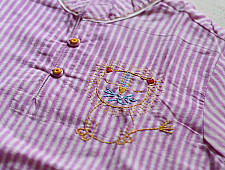 Little Karigari | Pure Cotton Embroidered - Stripe Shirt