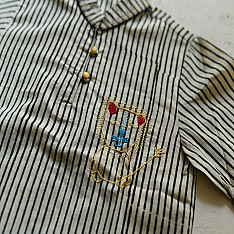 Little Karigari | Pure Cotton Embroidered - Black Stripe Shirt