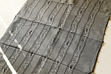 Block Printed Kota Cotton | Hand Embroidered Grey Saree