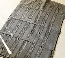 Block Printed Kota Cotton | Hand Embroidered Grey Saree