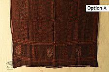 Block Printed Kota Cotton ✜ Embroidered Dupatta - Maroon ( Two Options )