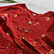 shop Pure Cotton Embroidered - Red Frock for Girls