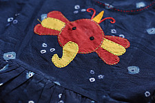 Little Karigari | Pure Cotton Embroidered - Indigo Frock