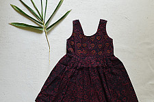 Little Karigari | Pure Cotton Embroidered - Black Frock for Girls
