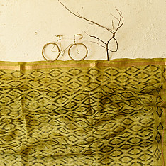 Block Printed Kota Cotton | Block Printed - Kota Doria Dupatta - Yellow