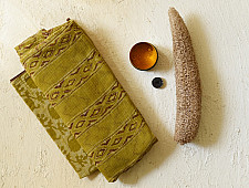 Block Printed Kota Cotton | Hand Embroidered Saree With Blouse Piece