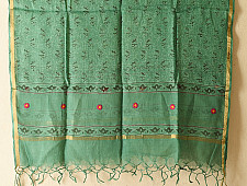 Block Printed Kota Cotton | Breathable Kota Doria Cotton Dupatta (Options - Green / Purple)