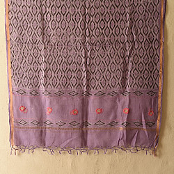 Block Printed Kota Cotton | Kota Doria Purple Dupatta 
