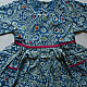 shop Pure Cotton Embroidered - Blue frock for girl