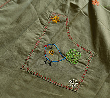 Little Karigari | Pure Cotton Embroidered - Pintucks frock for girl