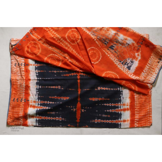 नखराली | Nakharali ✼ Embroidered Cotton Shibori Saree | 1