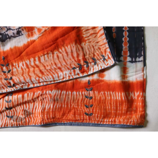 नखराली | Nakharali ✼ Embroidered Cotton Shibori Saree | 1