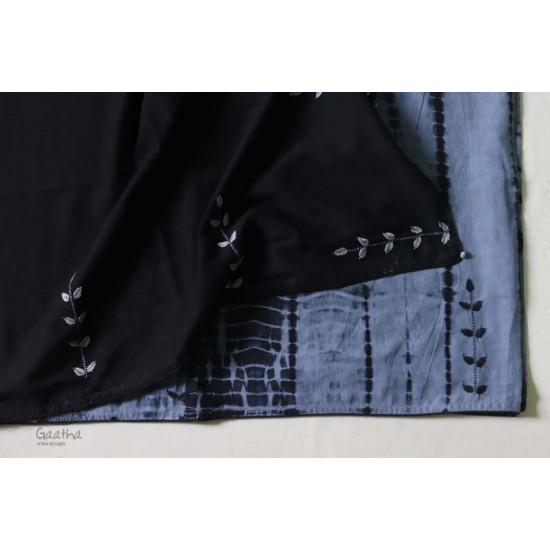 नखराली | Nakharali ✼ Embroidered Cotton Shibori Saree | 4